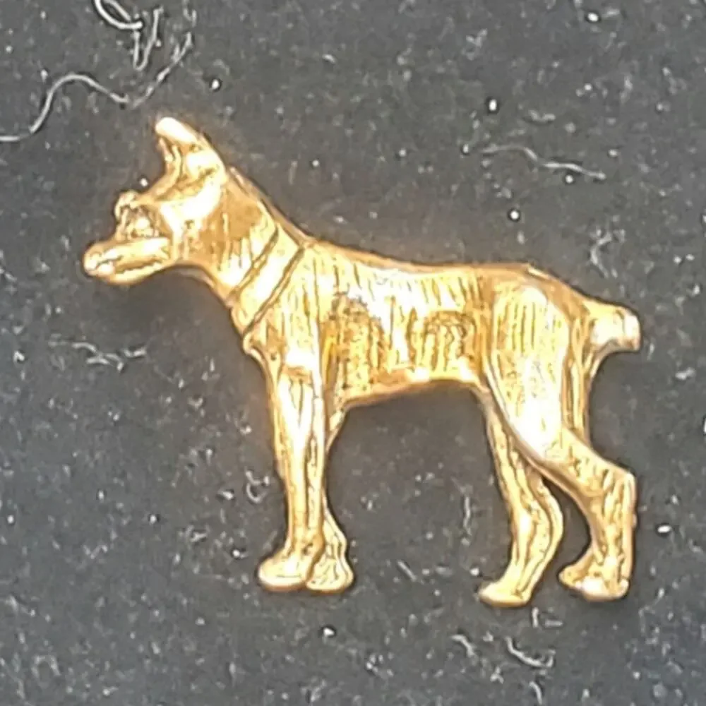 Terrier Gold Tone Vtg Unsigned 1
